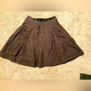 Sierli Brown High Waisted Knee Length Skirt